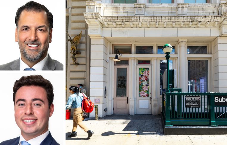 Meridian Retail's James Famularo and Jordan Langer and 738 Broadway.