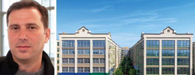 Industry City Senior Vice President of Leasing Jeff Fein and Industry City in Brooklyn.