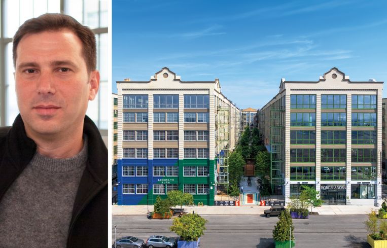 Industry City Senior Vice President of Leasing Jeff Fein and Industry City in Brooklyn.