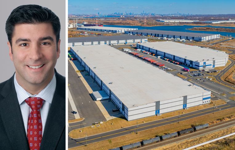 Cushman & Wakefield's John Alascio and Linden Logistics Center in Linden, N.J.