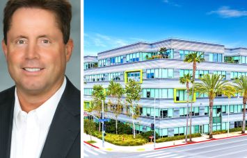Newmark co-Head of U.S. Capital Markets Kevin Shannon and i|o at Playa Vista in Playa Vista, Calif.