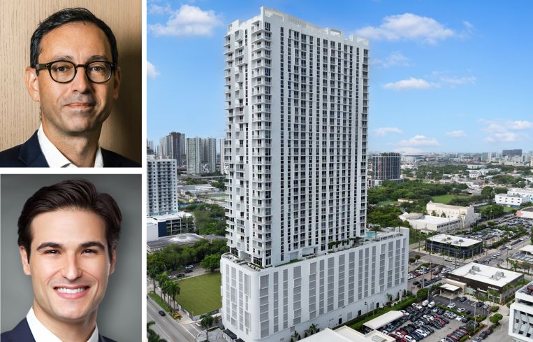 Laurent Morali of Kushner Companies, Michael Stepniewski of Walker & Dunlop and 2000 Biscayne Boulevard, MIami.