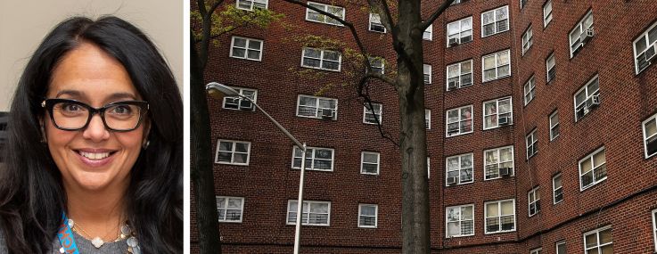 New York City Housing Authority CEO Lisa Bova-Hiatt and Eastchester Gardens in The Bronx.