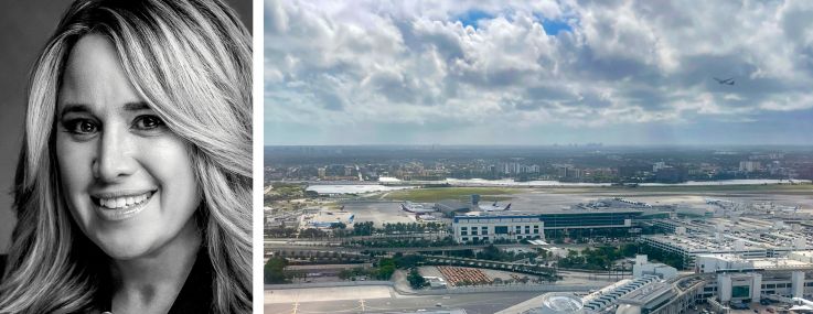 Lissette Calderone, CEO of Neology Group, and Miami International Airport.