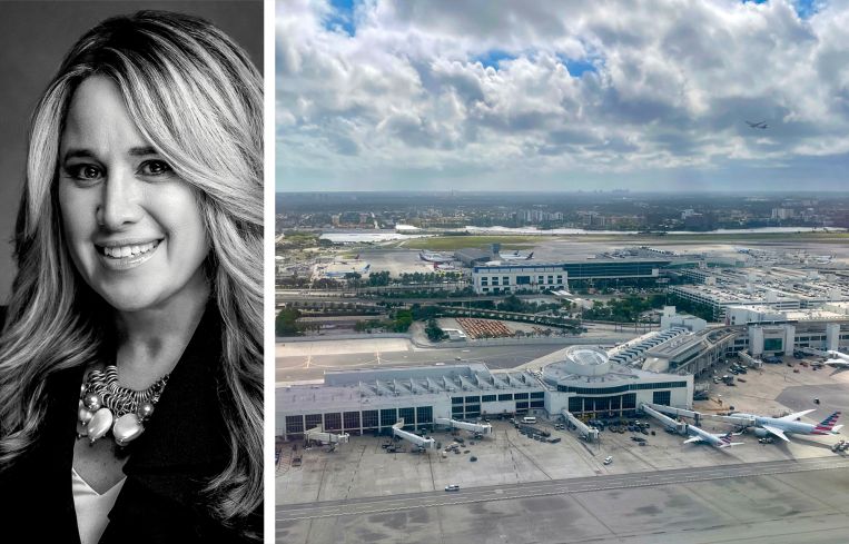 Lissette Calderone, CEO of Neology Group, and Miami International Airport.