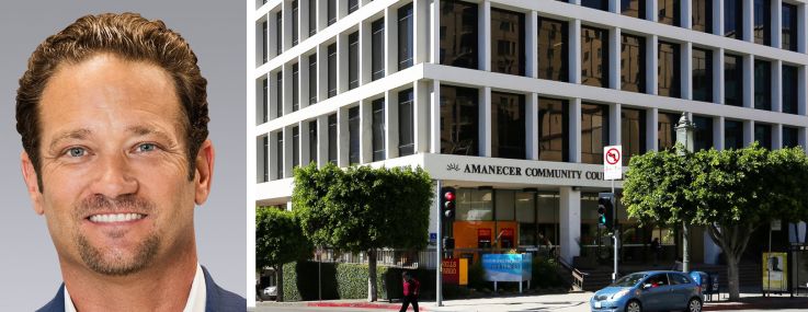 Colliers' Michael Naumovitch and Nathan Pellow, and 1200 Wilshire Boulevard, Los Angeles.