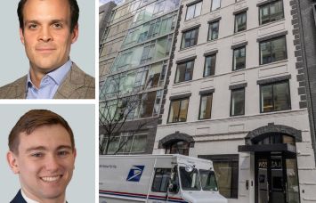 CBRE's Neil King and Maxwell Tarter and 157 West 18th Street.