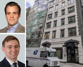CBRE's Neil King and Maxwell Tarter and 157 West 18th Street.