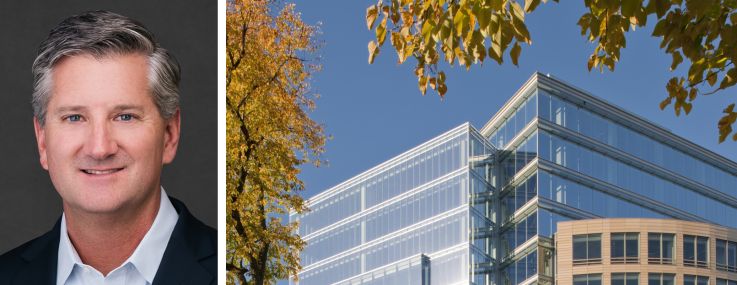 Carr Properties' Oliver Carr III, Shorenstein's Brian Shorenstein, and 901 K Street NW, Washington, D.C.