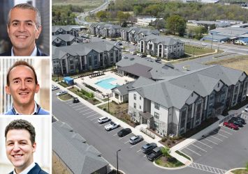 Spruce Properties' Robert Schwartz, Joshua Crane and Zachary Neugut, and Evolve at Parkway in Concord, N.C.