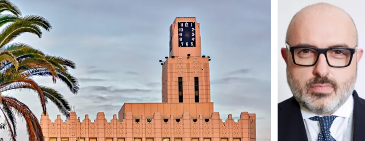 Dino Paparelli, Deutsche Bank Securities, and the Clock Tower Building in Santa Monica, Calif.