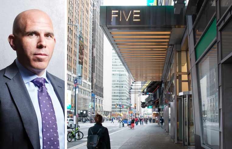 RXR CEO Scott Rechler and 5 Times Square.