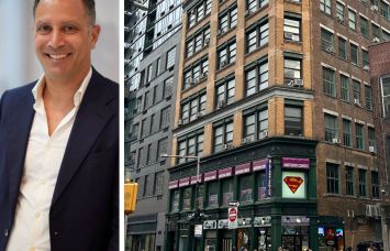 Steven Ancona, president of Flatiron Real Estate Advisors, and 64 Fulton Street.
