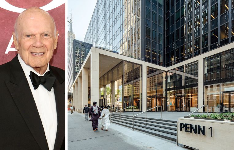 Vornado Realty CEO Steven Roth and One Penn Plaza.
