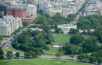 Washington, D.C. looking northwest over the White House.