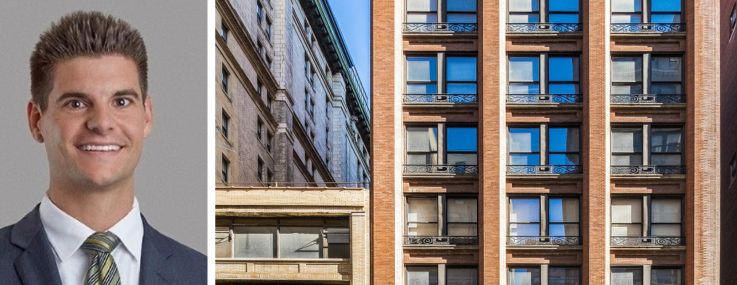 Woody King of Lee & Associates NYC, Ken Kronstadt of Newmark, and 149 West 36th Street.