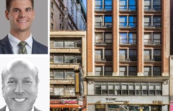 Woody King of Lee & Associates NYC, Ken Kronstadt of Newmark, and 149 West 36th Street.