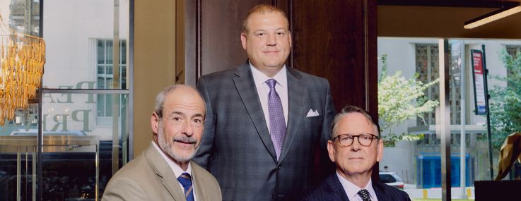 Andrew Corrado (from left), Joseph Fingerman, and Douglas Kennedy of Peapack Private Bank & Trust.