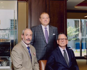 Andrew Corrado (from left), Joseph Fingerman, and Douglas Kennedy of Peapack Private Bank & Trust.