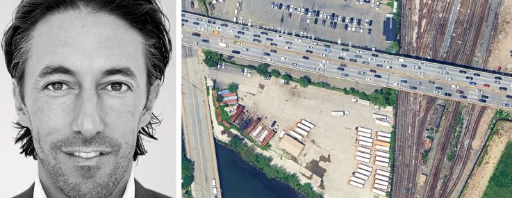 Turnbridge Equities founder Andrew Joblon and a satellite view of 2647 Stillwell Avenue, Brooklyn.