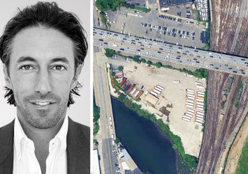 Turnbridge Equities founder Andrew Joblon and a satellite view of 2647 Stillwell Avenue, Brooklyn.