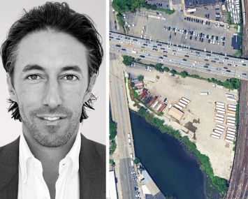 Turnbridge Equities founder Andrew Joblon and a satellite view of 2647 Stillwell Avenue, Brooklyn.