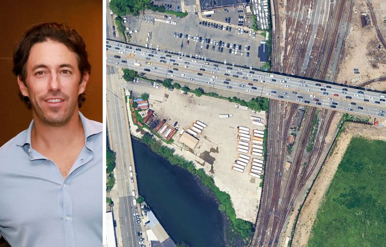 Turnbridge Equities founder Andrew Joblon and a satellite view of 2647 Stillwell Avenue, Brooklyn.