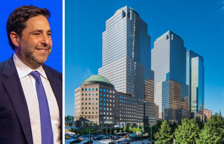 Invesco CEO Andrew Schlossberg and 225 Liberty Street.