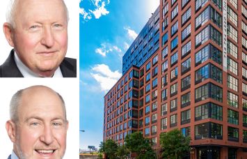 Avison Young's Andy Singer and Scott Singer, and 45-50 Pearson Street, Queens.