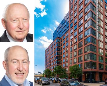 Avison Young's Andy Singer and Scott Singer, and 45-50 Pearson Street, Queens.