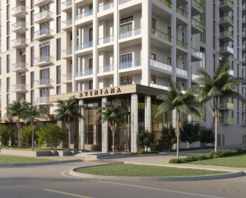A rendering of the planned Aventana development 19640 West Dixie Highway, Miami.