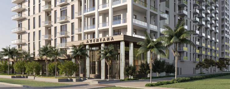 A rendering of the planned Aventana development 19640 West Dixie Highway, Miami.