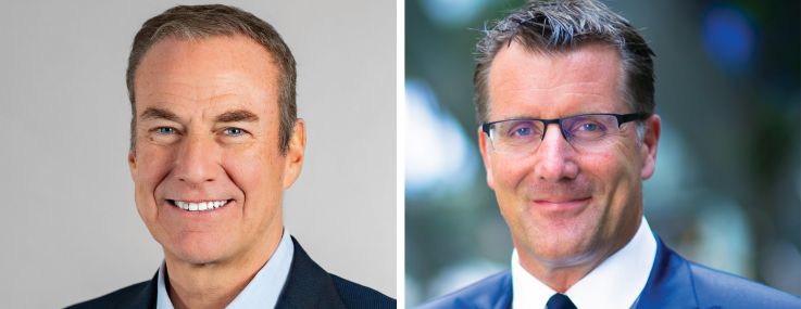 Greystar's Bob Faith (left) and Nuveen Real Estate's Mike Sales.