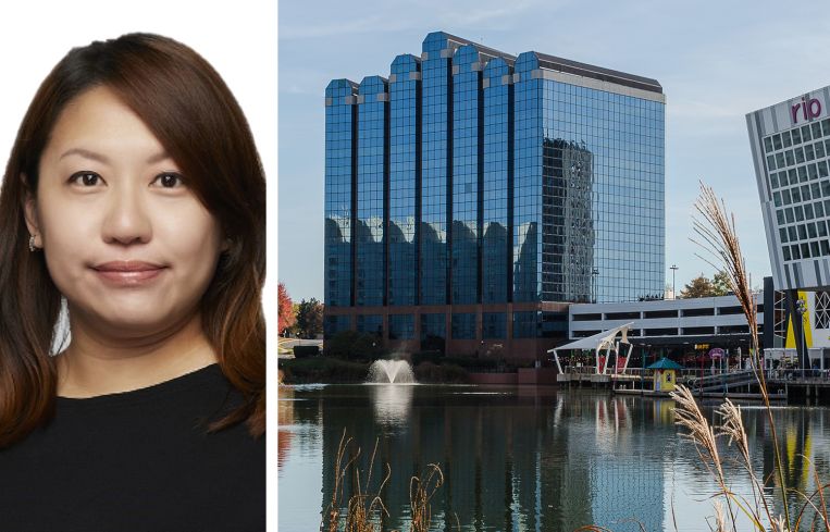 Prime US REIT CFO Cindy Teo and Waterfront at Washingtonian, 9801 Washingtonian Boulevard, Gaithersburg, Md.