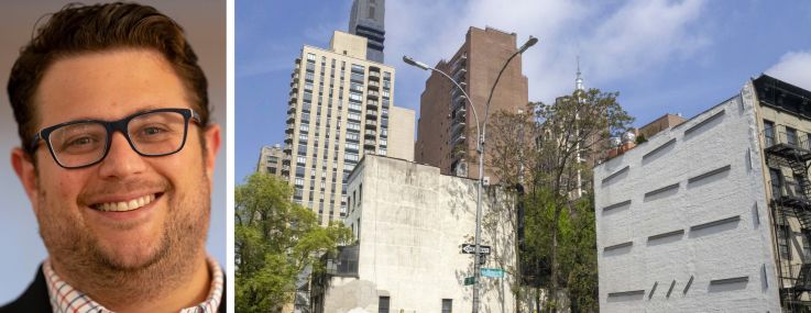 Spectra Construction & Development President Daniel Kalynberg and the lot at 129 East 28th Street.
