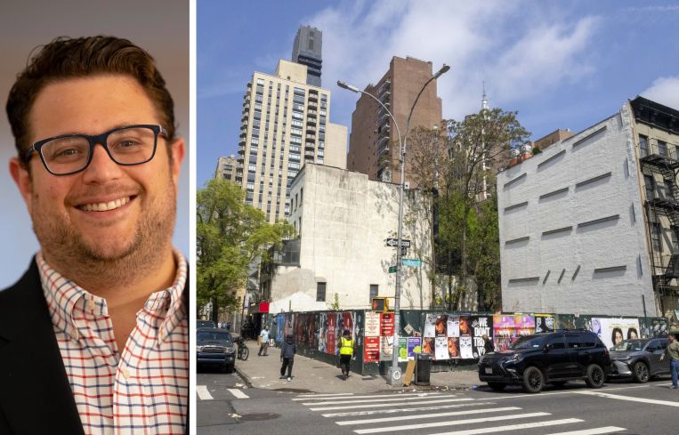 Spectra Construction & Development President Daniel Kalynberg and the lot at 129 East 28th Street.