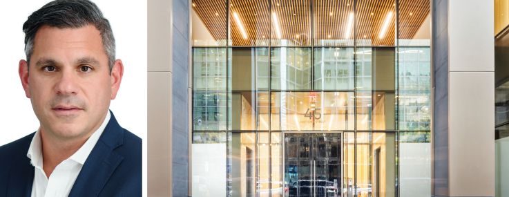 JLL's Daniel Posy and 45 East 53rd Street.