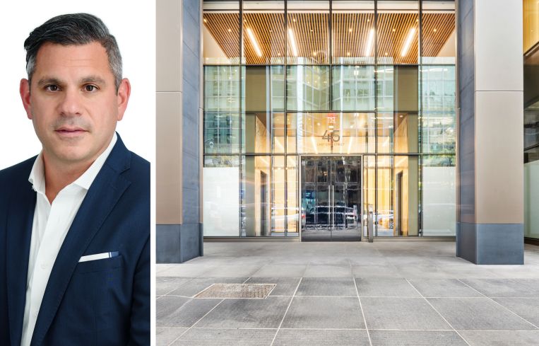 JLL's Daniel Posy and 45 East 53rd Street.