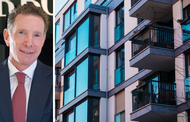 Arbor Realty Trust Chairman and CEO Ivan Kaufman and a residential building.