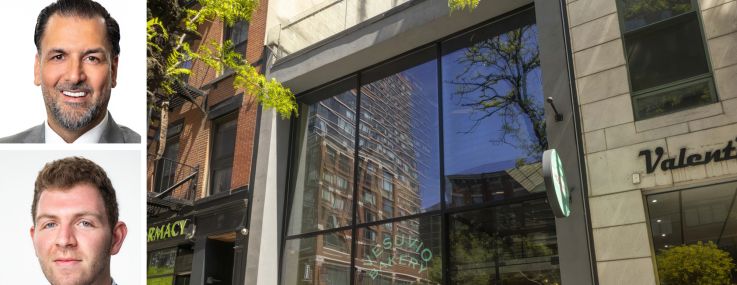 Meridian Capital Group's James Famularo, Jacob Mayer and Kyle Fink, and 824 10th Avenue.