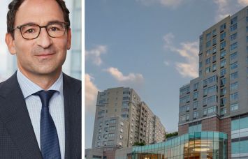 Jon Gray, COO of Blackstone, and the Shops at Skyview, Queens.