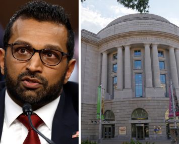 FBI Director Kash Patel and the Ronald Reagan Building and International Trade Center, Washington, D.C.