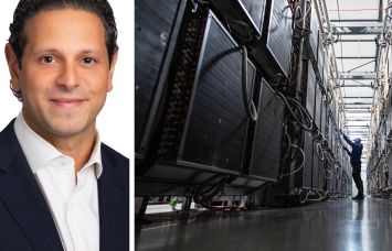 Blue Owl Capital's Marc Zahr and an operator working in a data center.