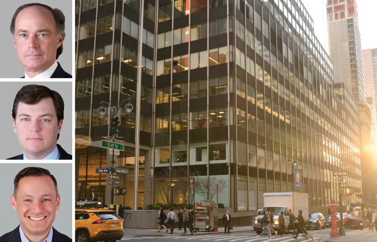 Cushman & Wakefield's Mark Boisi, Bryan Boisi and Stephen Bellwood, and 277 Park Avenue.