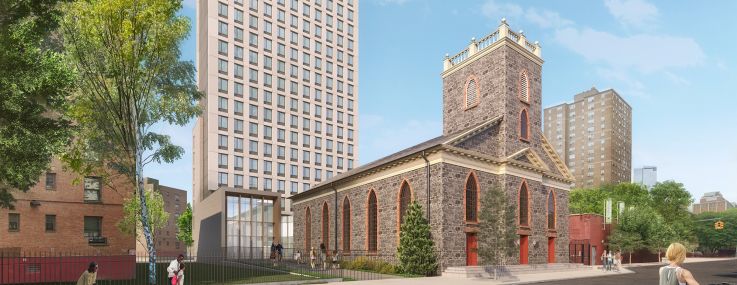 A rendering of Fulcrum Properties' proposed redevelopment of St. Augustine's Church at 290 Henry Street.