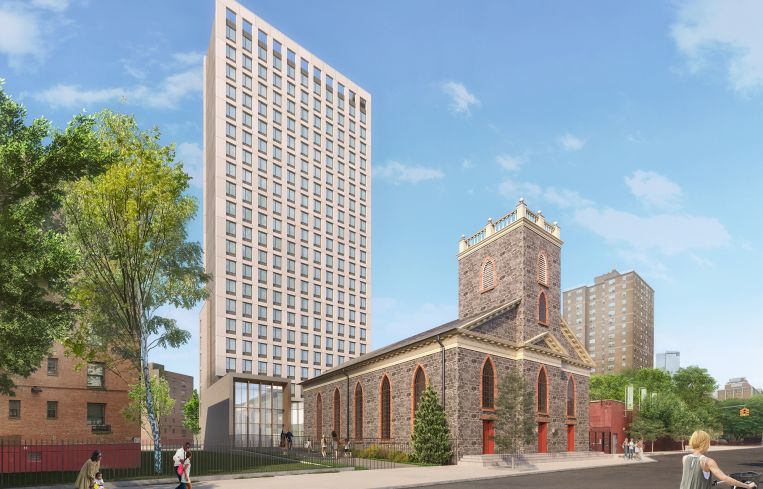 A rendering of Fulcrum Properties' proposed redevelopment of St. Augustine's Church at 290 Henry Street.