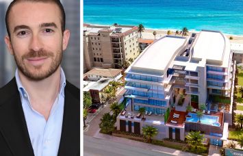 Steven Jemal of S3 Capital and a rendering of Eturna Residences in Hollywood, Fla.