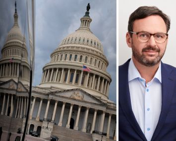 The U.S. Capitol and Surmount CEO Glen Kunofsky.