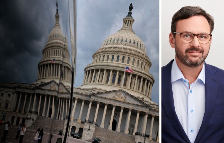 The U.S. Capitol and Surmount CEO Glen Kunofsky.