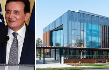 AstraZeneca CEO Pascal Soriot and 9950 Medical Center Drive, Rockville, Md.
